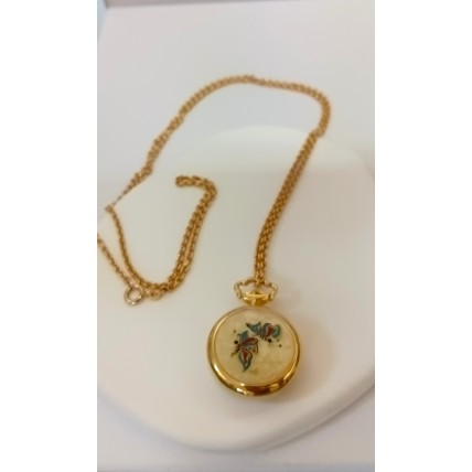 VINTAGE Airin γυναικείο ρολόι λαιμού ατσάλινο επιχρυσωμένο (VIN74 - 148679)